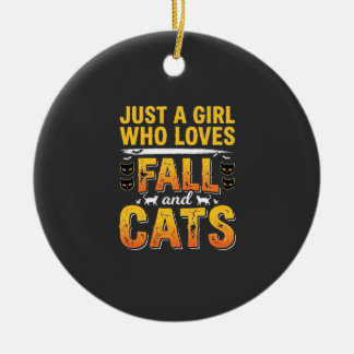 Décoration En Céramique Conception de chats d'automne Halloween pour fille