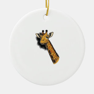 Décoration En Céramique Conception de chemise de girafe mignonne gravée vi