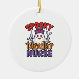 Décoration En Céramique Conception de chemise fantôme Halloween Infirmière