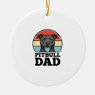 Décoration En Céramique Conception de chemise pour papa Pitbull amateur de