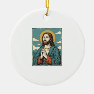 Décoration En Céramique Conception de chemise religieuse vintage Sauveur p