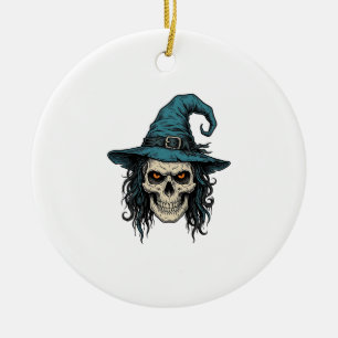 Décoration En Céramique Conception de chemise vectorielle Halloween crâne