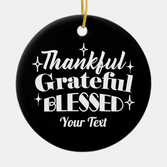 Décoration En Céramique Conception de devis d'action de grâce modifiable (Devant)