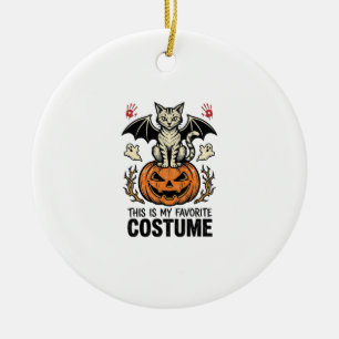 Décoration En Céramique Conception de maillot de costume de chat de pumpki