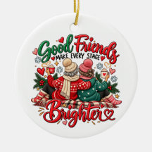 Conception de Noël cosy pour les meilleures amies