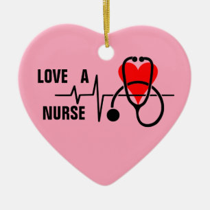 Décoration En Céramique Conception de stéthoscope de cœur d'amour pour inf