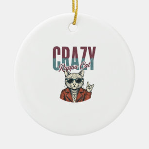 Décoration En Céramique Conception de T-Shirt Gravure Vintage Crazy Rappa