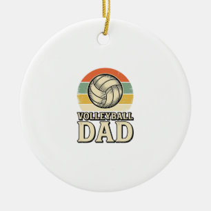 Décoration En Céramique Conception de T-shirt rétro pour papa de volley-ba