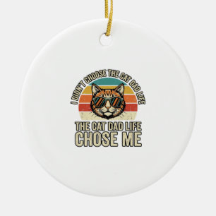 Décoration En Céramique Conception de T-Shirt Vintage Cat Dad Life Chose M