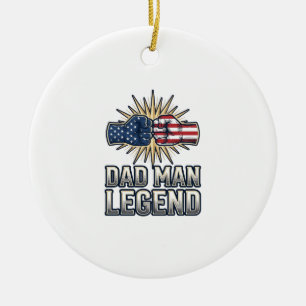 Décoration En Céramique Conception de T-Shirt Vintage Legend Papa Patrioti