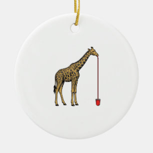 Décoration En Céramique Conception de vecteur de paille à boire de girafe 
