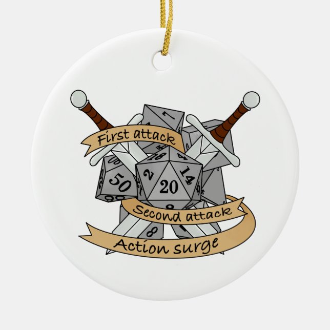 Décoration En Céramique Conception des dés de combat (Devant)