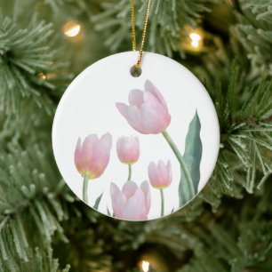 Décoration En Céramique Conception florale de tulipes pastel