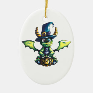 Décoration En Céramique Conception magique du dragon d'Halloween