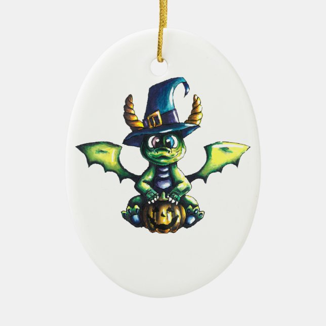 Décoration En Céramique Conception magique du dragon d'Halloween (Devant)