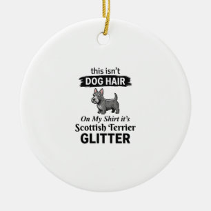 Décoration En Céramique Conception Scottish Terrier Pailleté Amateur de Ch