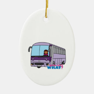 Décoration En Céramique Conducteur de bus féminin