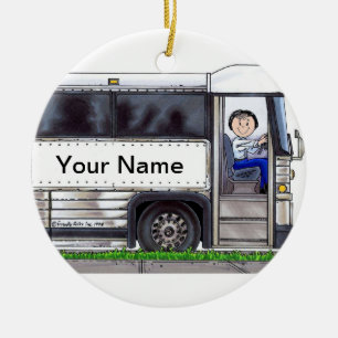 Décoration En Céramique Conducteur de bus - Femme