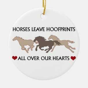 Décoration En Céramique Congé Hoofprints de chevaux