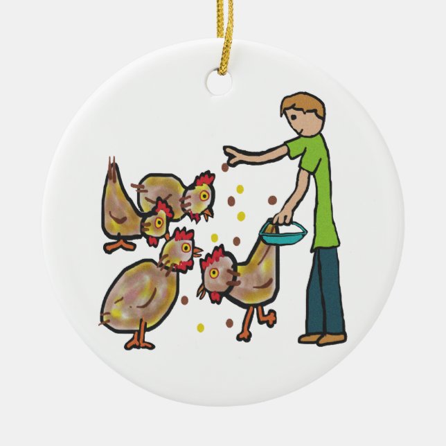 Décoration En Céramique Conservation du poulet (Devant)