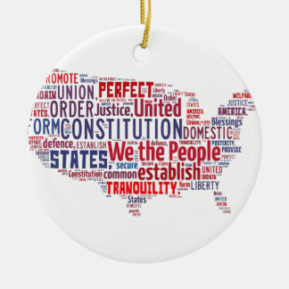 Décoration En Céramique Constitution des Etats-Unis dans la forme des