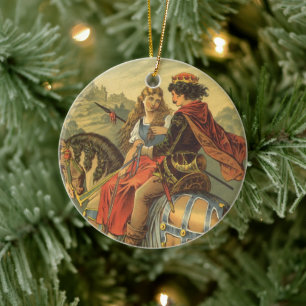 Décoration En Céramique Conte de fées victorien vintage, frère et sœur