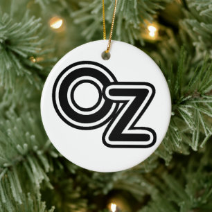 Décoration En Céramique Contes de fées vintage Le Magicien d'Oz noir et bl