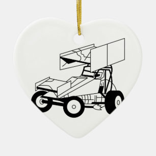 Décoration En Céramique Contour de voiture de sprint