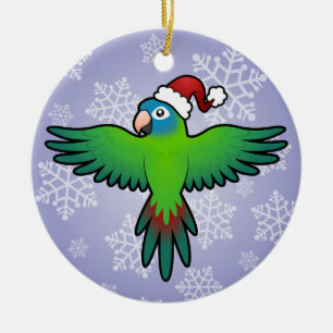 Décoration En Céramique Conure de Noël / Loriquet / Perroquet
