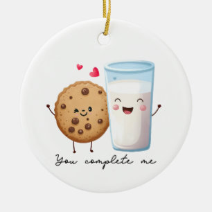 Décoration En Céramique Cookie cadeau Valentine Vous Me Complétez