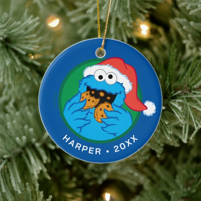 Décoration En Céramique Cookie Monster | Official Christmas Cookie Tester (Arbre)