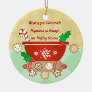 Décoration En Céramique Cookies de Noël en pain d'épices personnalisés