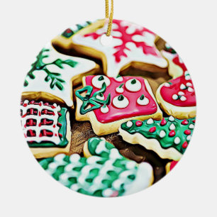 Décoration En Céramique Cookies de sucre Noël personnalisé