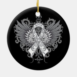 Décoration En Céramique Cool du cancer du poumon ailes