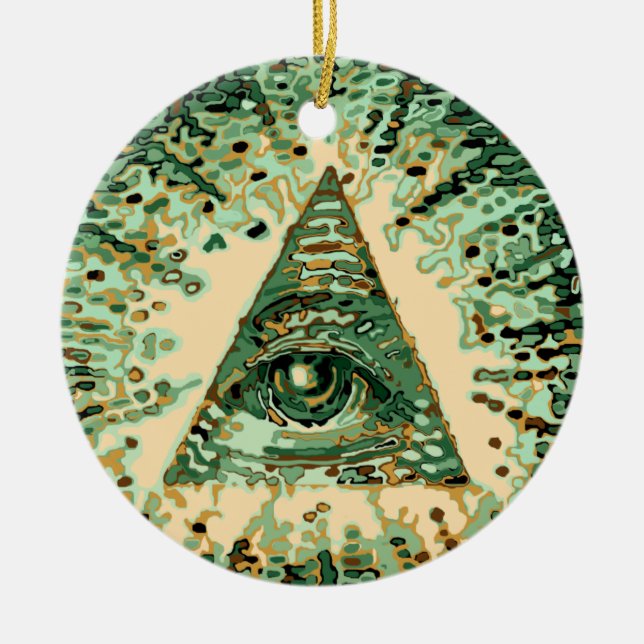 Décoration En Céramique Cool et camouflage unique Illuminati (Devant)