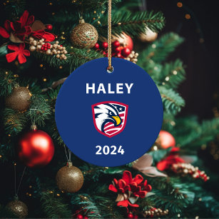 Décoration En Céramique Cool Patriotique Nikki Haley 2024 Élection Eagle