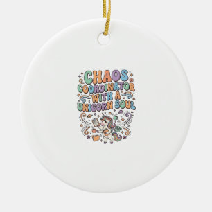 Décoration En Céramique Coordonnateur de chaos de licorne avec une âme de