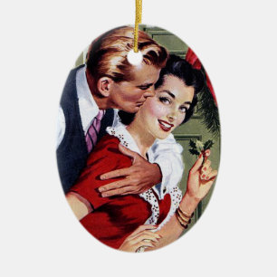 Décoration En Céramique Copie vintage de Noël des années 1940