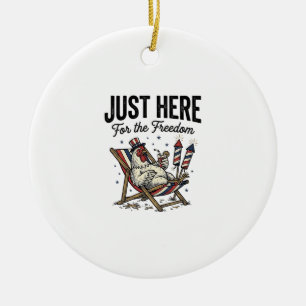 Décoration En Céramique Coq de la liberté drôle Vintage T-shirt patriotiqu