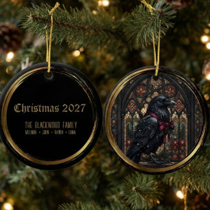 Décoration En Céramique Corbeau en verre teinté onyx gothique et maussade