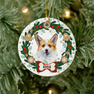 Décoration En Céramique Corgi Cute Dog Christmas Cute Dog Cookie Wave