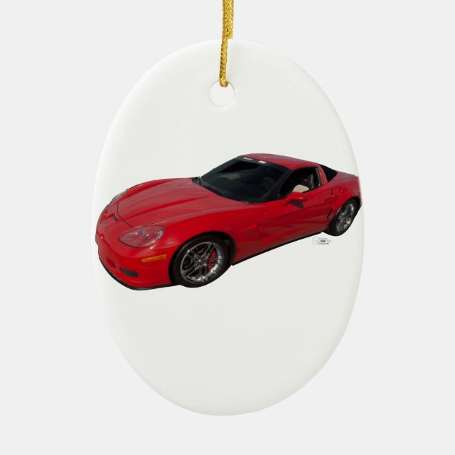 Décoration En Céramique Corvette rouge (Devant)