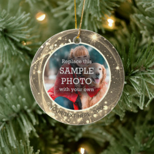 Décoration En Céramique Cosmic Stars Gold Two Photo