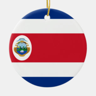 Décoration En Céramique Costa Rica flag Ceramic Ornament