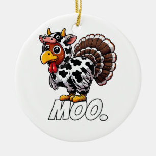 Décoration En Céramique Costume de vache Turquie Thanksgiving Drôle Turqui