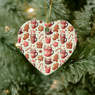 Décoration En Céramique Cosy Christmas Cocoa and Gingerpain Motif