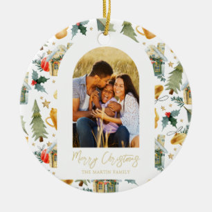 Décoration En Céramique Cosy Holiday White Illustré Imprimer Photo