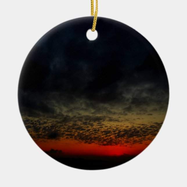 Décoration En Céramique Coucher de soleil avant la tempête (Devant)