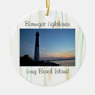 Décoration En Céramique Coucher du soleil de phare de Barnegat