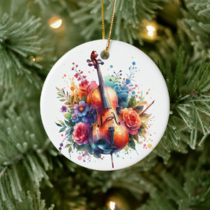 Décoration En Céramique Coucou aquarelle et fleurs personnalisées